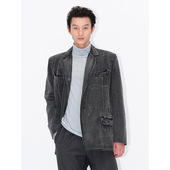 UNICA HOMME 土耳其进口_斜纹重工水洗高阶时髦牛仔西服廓形外套