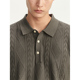 段位常春藤穿搭_凉感天丝POLO肌理针织短袖 UNICA HOMME