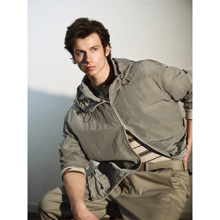 风连帽夹克男士 UNICA _机能风时髦贴袋工装 休闲经典 休闲潮 HOMME