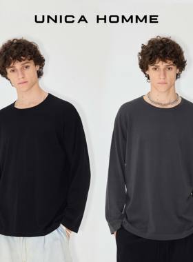 UNICA HOMME/随性慵懒时髦_丝棉慵懒品质长袖男士针织打底衫