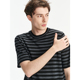 HOMME 细羊毛条纹针织T恤男士 松驰感装 UNICA 短袖