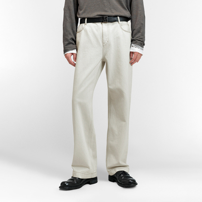 UNICAHOMME男士长裤进口冈山牛仔面料白色休闲牛仔裤舒适挺括亲肤