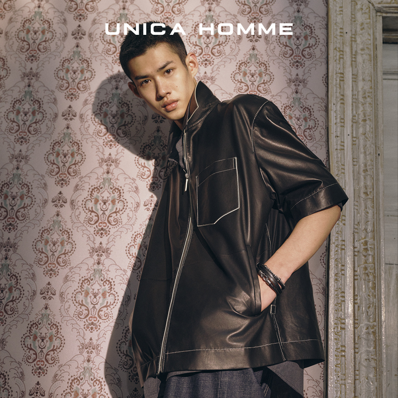 UNICAHOMME羊皮简洁利落短袖