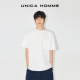 空气感压褶_精梳棉层次感褶皱短袖 UNICA HOMME T恤