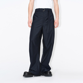 男款 UNICA 羊毛裤 子空间感侧缝转移廓形弯刀裤 HOMME 经典