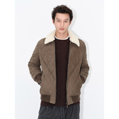 UNICA HOMME 艺术菱形格舒适毛领土耳其进口小牛皮皮毛一体外套