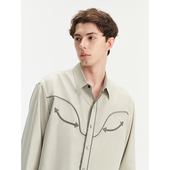 HOMME 旷野风情美式 西部衬衫 UNICA 砂洗莫代尔衬衫