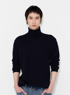 UNICAHOMME/简约修身100羊毛加厚保暖针织打底衫男