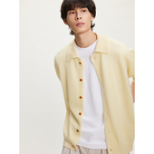 HOMME 明星同款 男士 UNICA 马海毛毛衣翻领蓬松绒感针织开衫 男