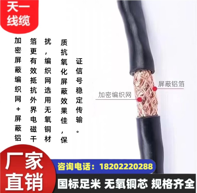 编织屏蔽矿用电缆沧缆国标足米线