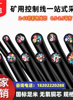 煤矿用编织屏蔽控制软电缆MKVVRP-450/750 20*1.5mm² 国标足米