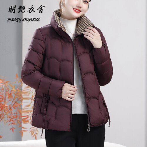 高档羽绒棉服女2026冬季新款中老年短款棉衣保暖气质妈妈外套防风