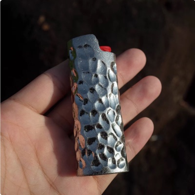 比克J6锤击纹打火机套