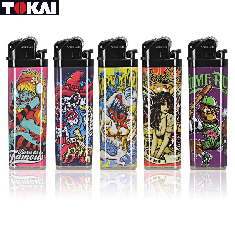 TOKAI东海一次性美漫卡塔防爆创意耐用打火机火石滑轮明火砂轮机 - 实物图
