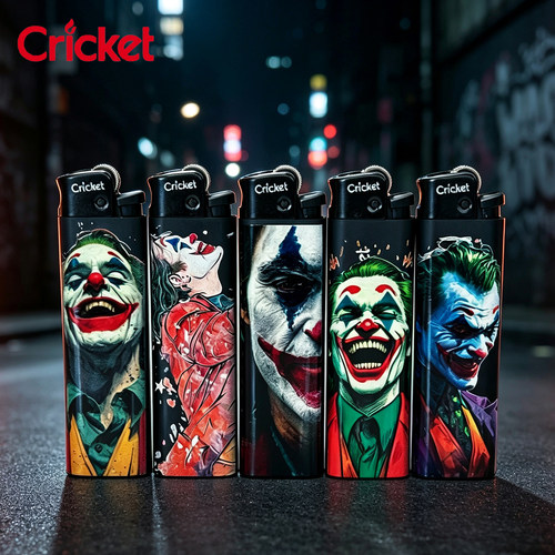 草蜢Cricket彩印小丑防爆打火机