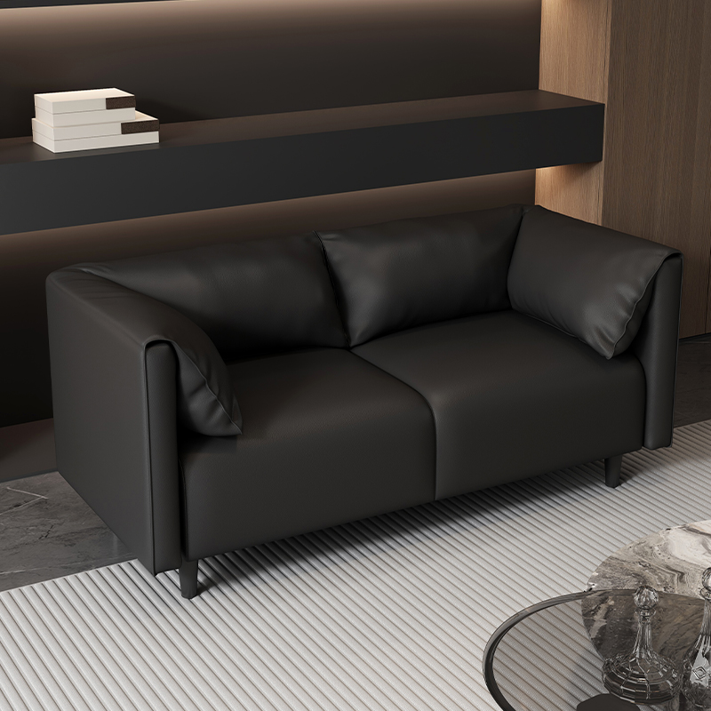 黑色沙发小户型出租房简约现代