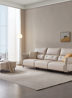 全友家居 门店同款 21972 布洛克 高分子舒感布双色小户型沙发