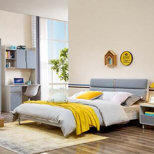 全友家居 门店同款 星期天 860302 床1.2米 1.5米 三门衣柜书桌架