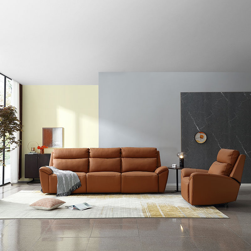 全友家居家正品 29优  简约现代 29079电动功能真牛皮 组合沙发