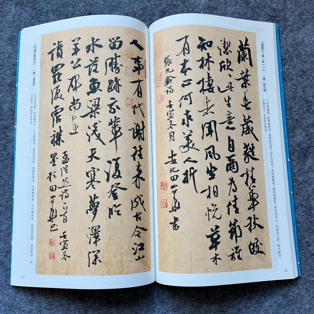 行书集字古诗毛笔字帖图片