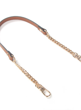 牛皮带包包配件短肩带黑色焦糖色腋下带斜跨带长肩带链条带子h049