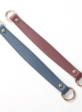 包包配件短包带3cm宽带手拎带黑色深咖啡pu皮弹簧圈扣替换带2067