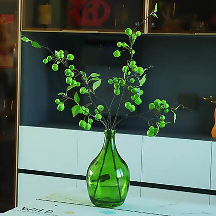 仿真小苹果清新仿真果实家居酒店餐厅装饰花艺摆件绿植仿真花摆设