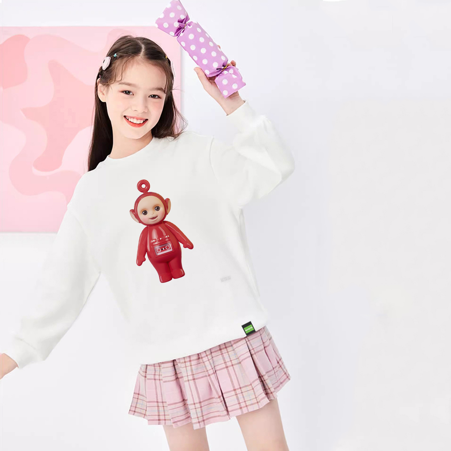 天线宝宝周边男女亲子装卫衣童装减龄宽松纯棉卡通可爱春秋外套