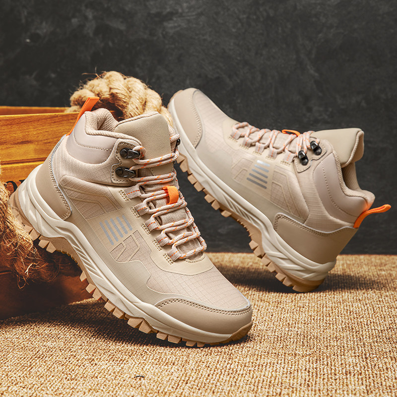 出口欧美原单大码男士高帮户外登山鞋防滑耐磨徒步鞋旅游工装鞋女