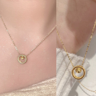 【JMSN原创设计 巨美小金珠】猫眼圆环项链气质轻奢金色锁骨链女