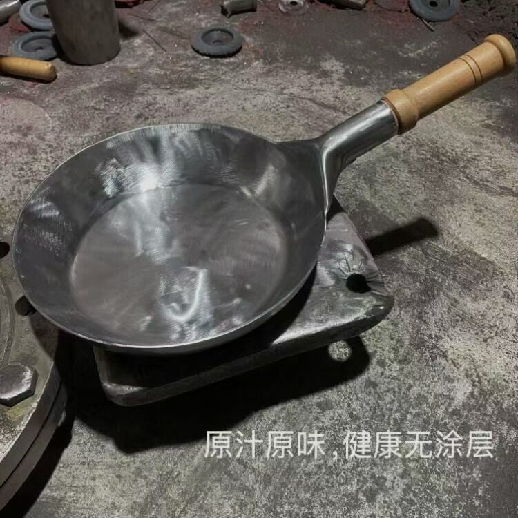手工锻打平底锅煎锅燃气灶煎牛排锅煎饼锅煎蛋锅