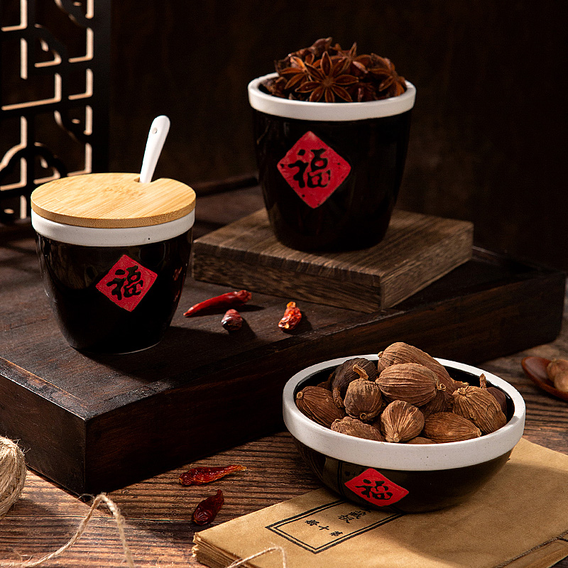 粗陶福字缸特产拍摄拍照道具摆件