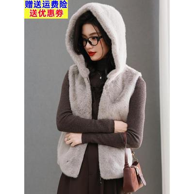 皮毛一体马甲女外套2025新款爆款冬季巨好看防水貂绒背心马夹外穿