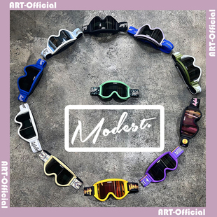 2425澳洲Modest单板双板滑雪镜柱面双镜片复古磁吸大柱面 ART