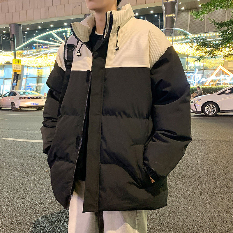 美式拼色羽绒棉服男士冬季新款防寒加厚保暖休闲冬天棉衣外套袄子