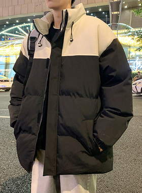 美式拼色羽绒棉服男士冬季新款防寒加厚保暖休闲冬天棉衣外套袄子