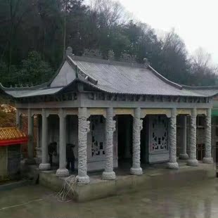 石雕石庙花岗岩山神土地城隍庙家庭供奉小庙石屋质量保证