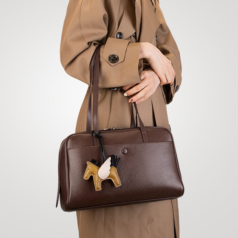 头层牛皮波士顿女包手提包2026新款欧美时尚大容量单肩包女士包包,箱包皮具/热销女包/男包,通用款女包,淘宝优惠券,粉丝福利购,淘宝优惠卷