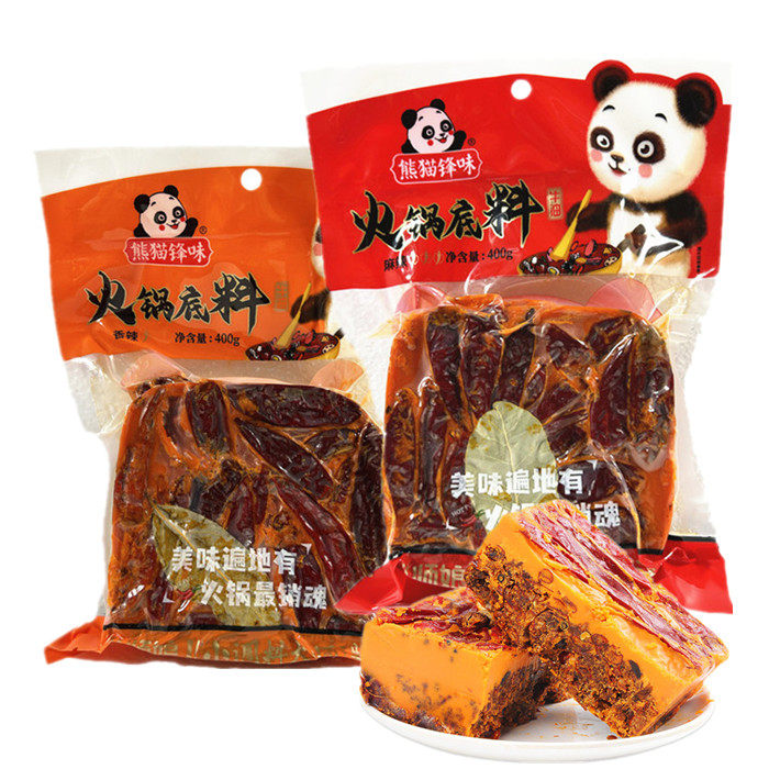 熊猫锋味麻辣味牛油火锅底料400g重庆麻辣烫四川老成都冒菜调料
