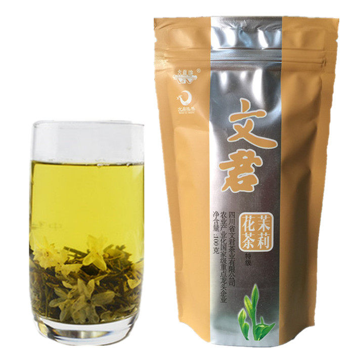 花毛峰毛尖茉莉花茶文君高山茶叶