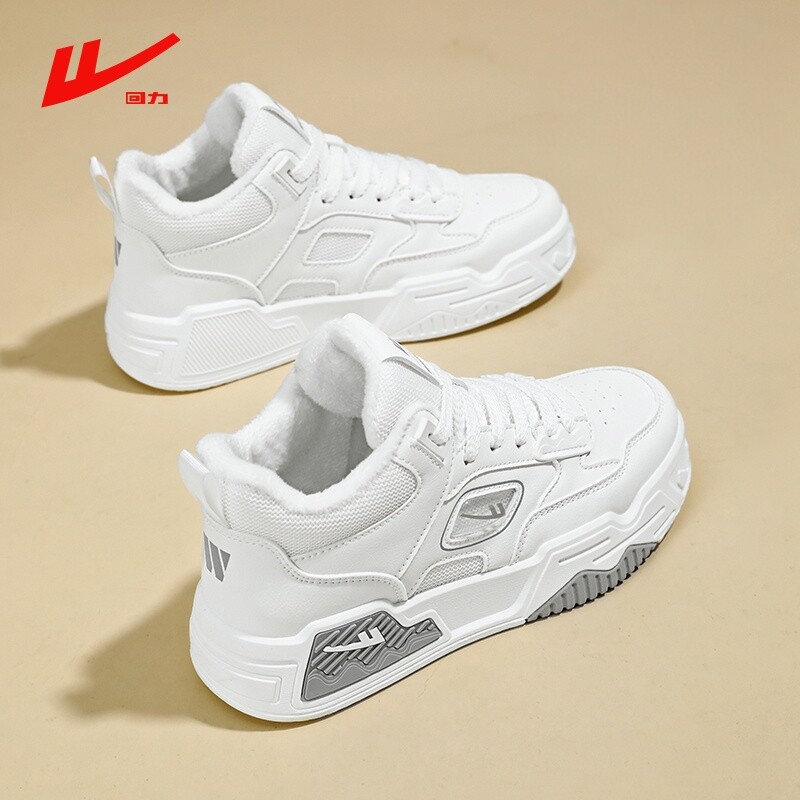 回力高帮女鞋2026新款春季小白鞋子女款时尚百搭白色休闲运动板鞋