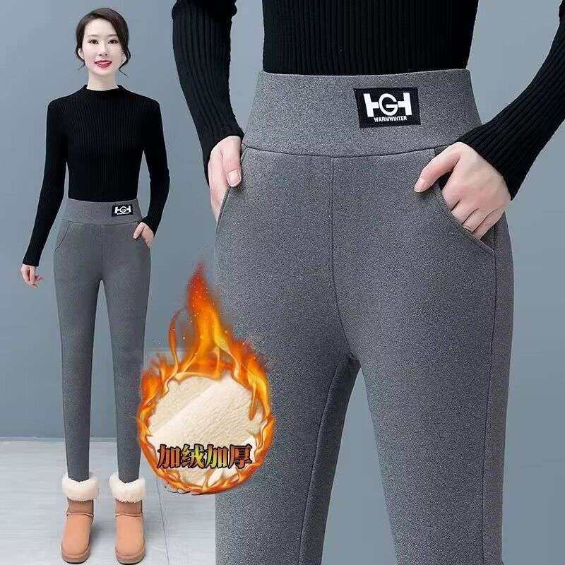 秋冬女加绒加厚羊羔绒高腰保暖打底裤弹力修身显瘦防寒长裤带口袋,女装/女士精品,打底裤,淘宝优惠券,粉丝福利购,淘宝优惠卷