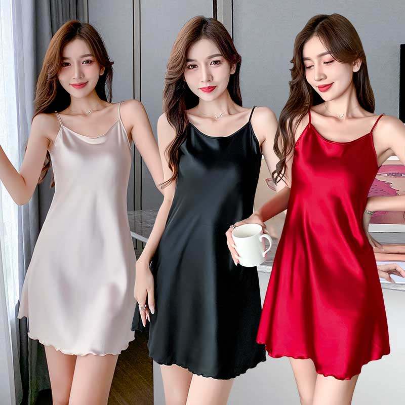 女冰丝性感吊带睡裙丝滑睡衣轻奢气质减龄显身材仿真丝绸家居服,女士内衣/男士内衣/家居服,睡裙,淘宝优惠券,粉丝福利购,淘宝优惠卷