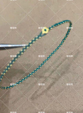 18k金编织波浪纹手链足金小花扣