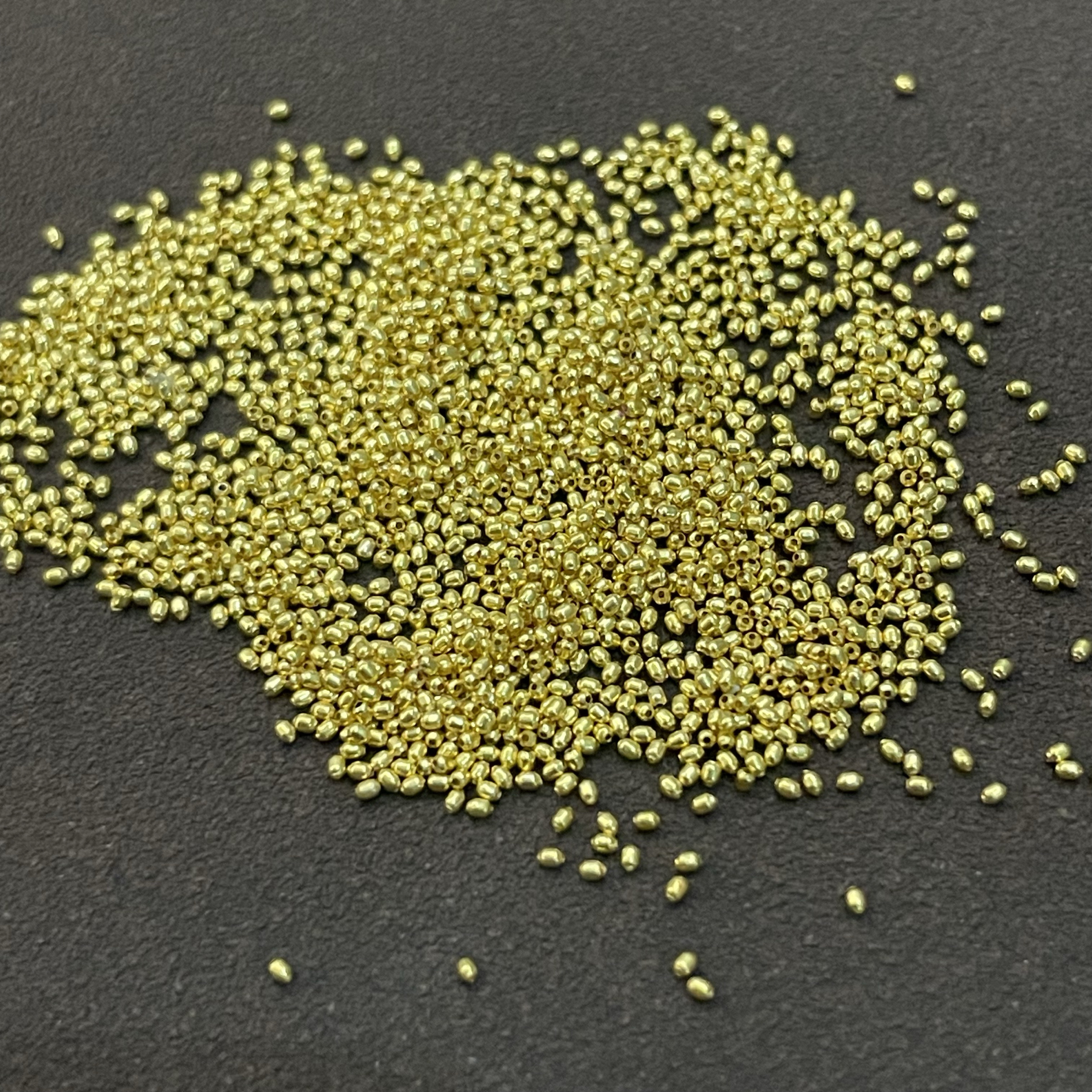 18K金芝麻金珠0.8mm超小珠迷你珠蜡线编手绳戒指配件材料
