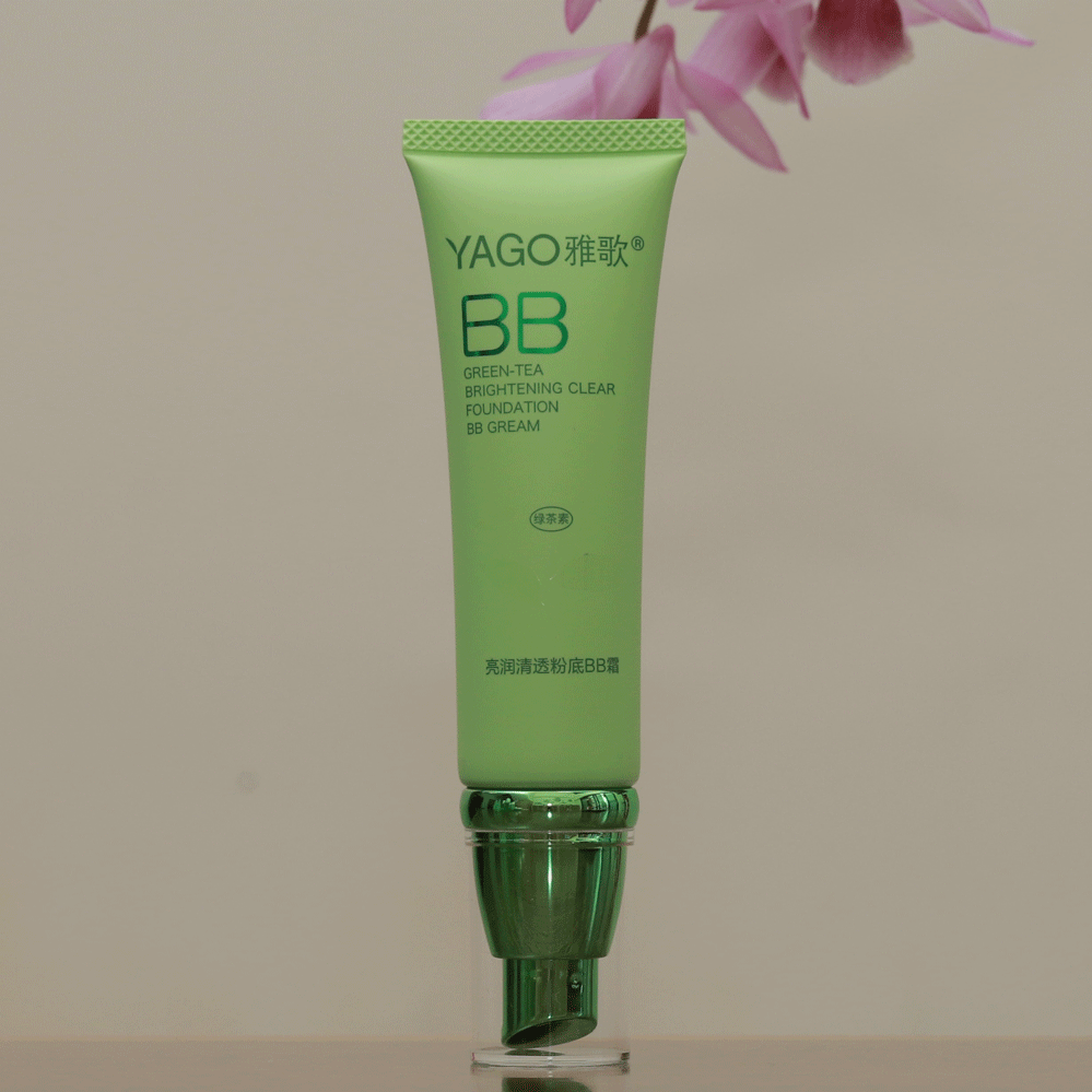 雅歌绿茶素亮润清透粉底BB霜润白清透BB 象牙白亮白遮瑕轻薄持久