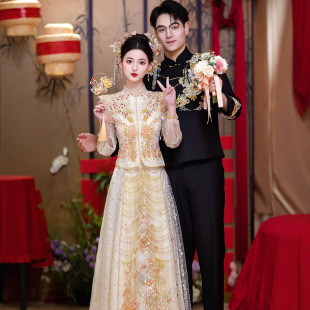 婚纱秀禾服新娘2026春夏装新款中式婚服结婚嫁衣小个子重工敬酒服
