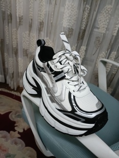 网面透气运动鞋 2026新款 小个子增高休闲鞋 女春季 真皮厚底老爹鞋