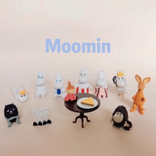 正版散货 姆明一族 肥肥一家姆明哥妮亚美史力奇车载开关装饰摆件