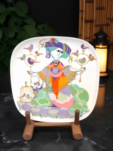 饰盘赏盘Bjorn签名客厅摆件 德国ROSENTHAL卢臣泰阿拉伯之夜手绘装